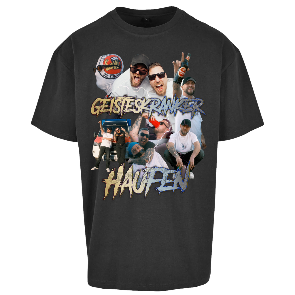 Geisteskranker Haufen - T-Shirt schwarz oversized